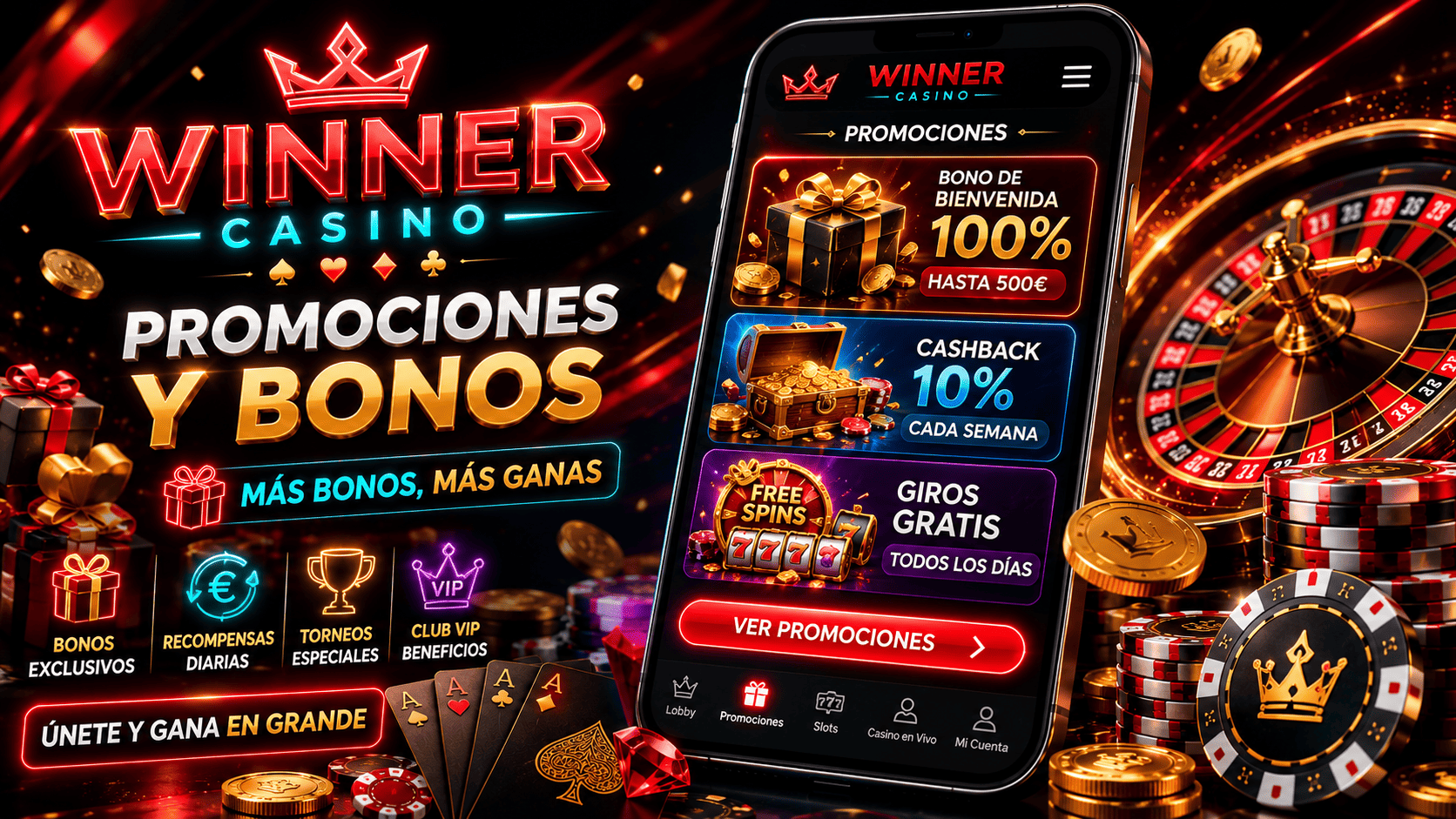 Promociones y bonos de Winner Casino